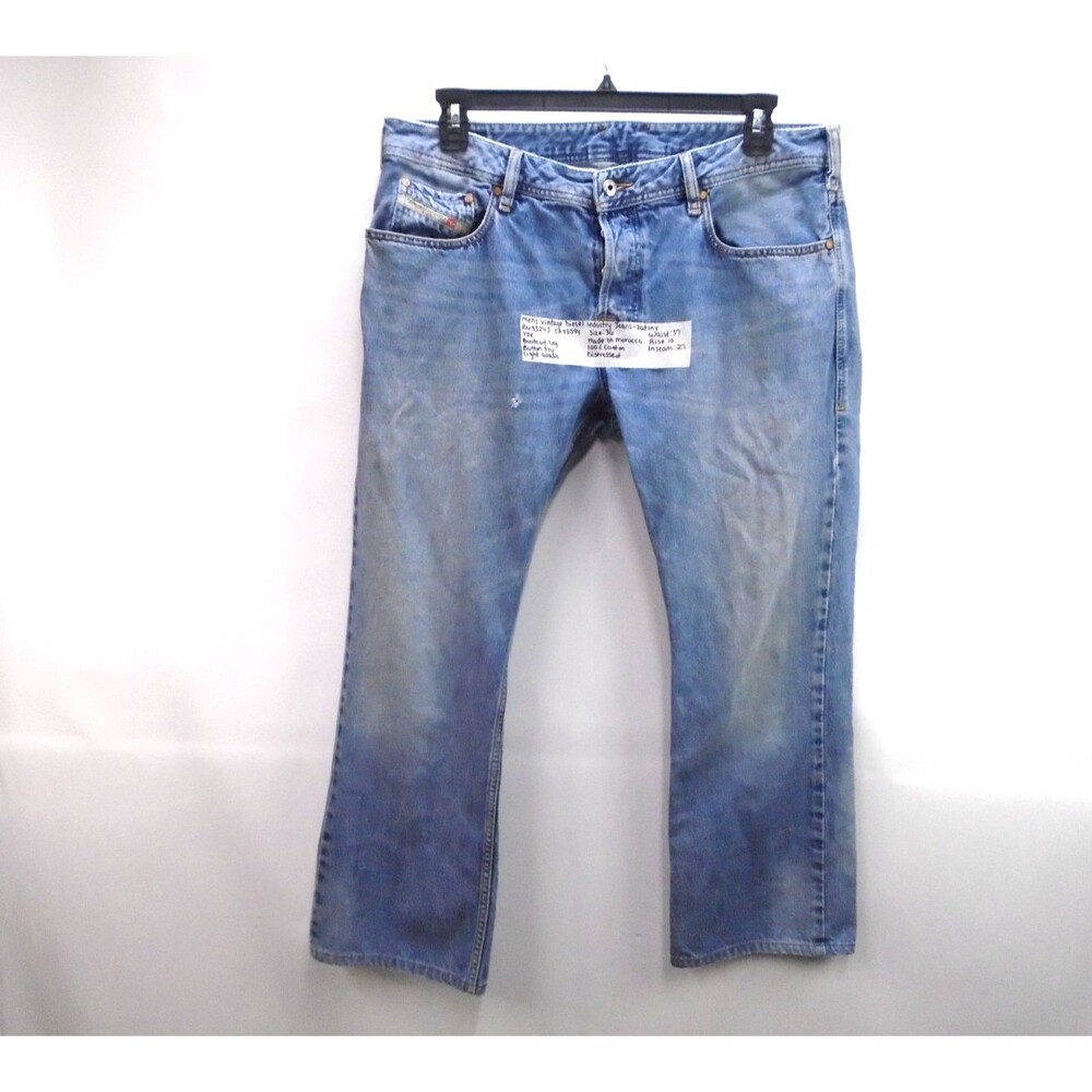 Diesel Industry Zatiny Jeans Mens Size 36 (37x27) Men’s Bootcut Blue Button Fly